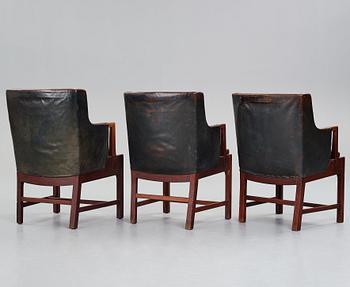 HANS J WEGNER & PALLE SUENSON, 3 similar chairs for "M/S Venus" in 1948, by cabinetmaker Palle Suenson, Denmark.