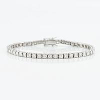 Tennis bracelet, with brilliant-cut diamonds, total approx. 4.80 ct.