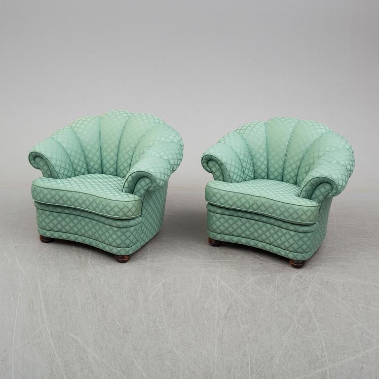 FÅTÖLJER, ett par, 1900-talets slut.