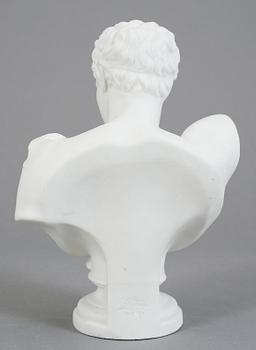 SKULPTUR / BYST, parian, Gustavsberg, daterad 1894.