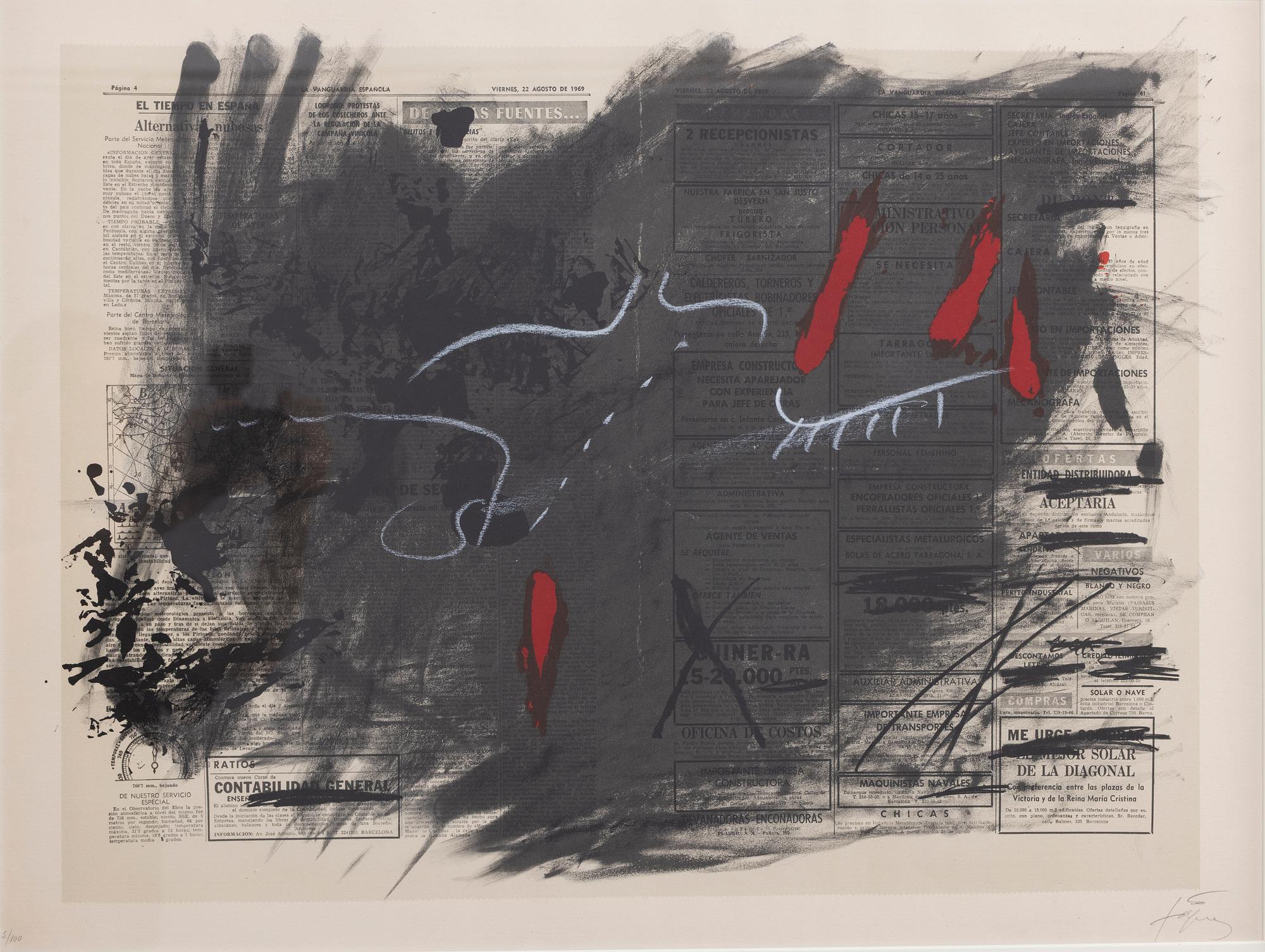 Antoni Tàpies, Komposition.