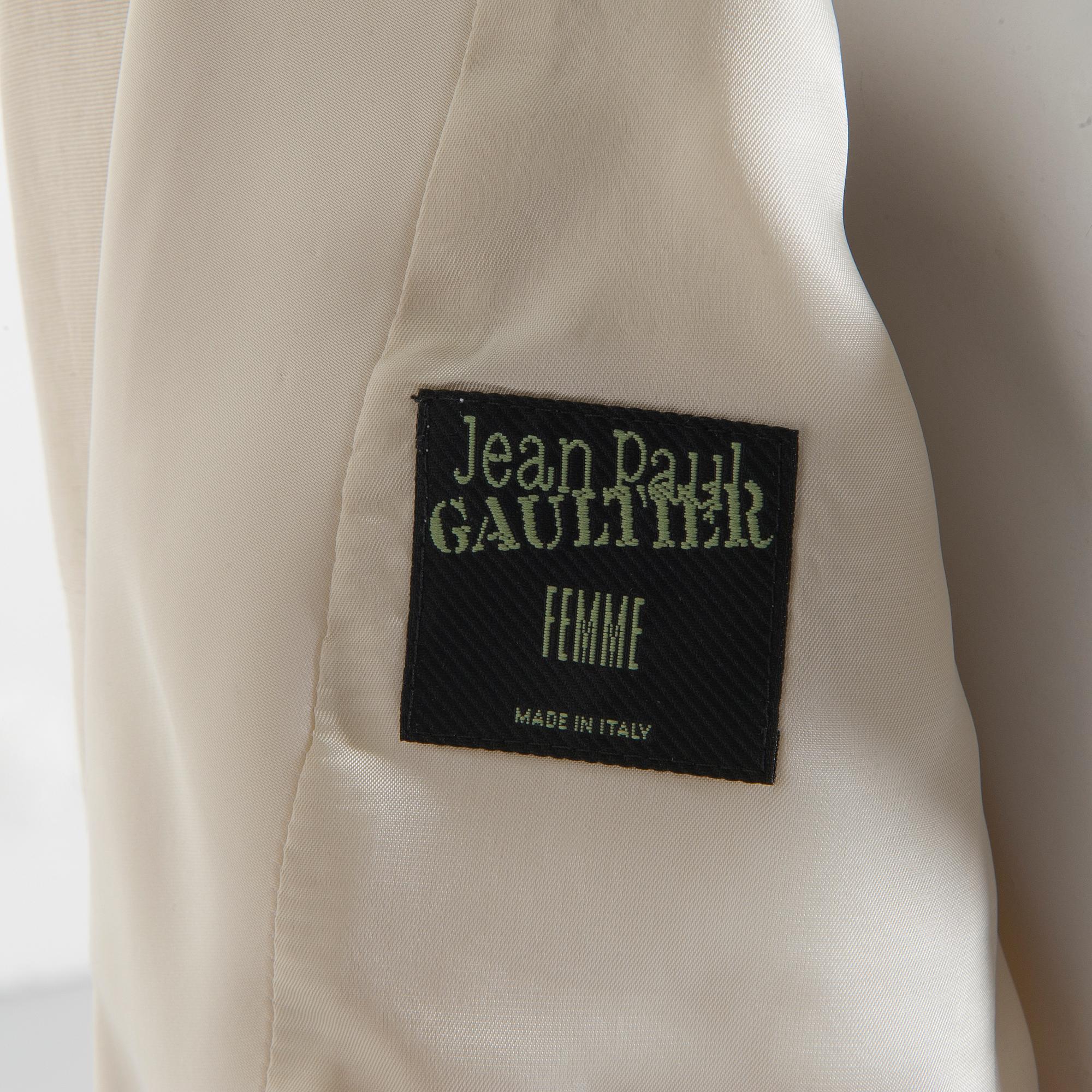 SUIT, Jean Paul Gaultier, two-pieces consisting of a jacket and pants.