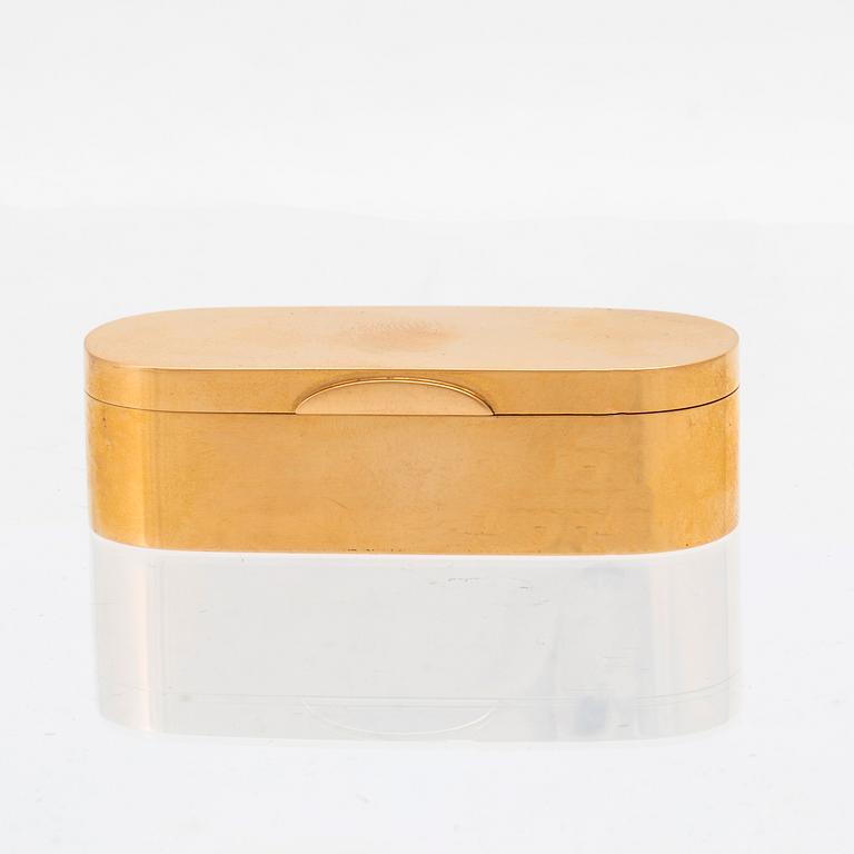 An 18K gold box by Lars Larsson & Co Gothenburg 1890.