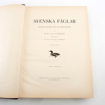 Bröderna von Wright, bokverk, 3 vol "Svenska fåglar", A. Börtzells tryckeri AB, Stockholm, 1927-1929.