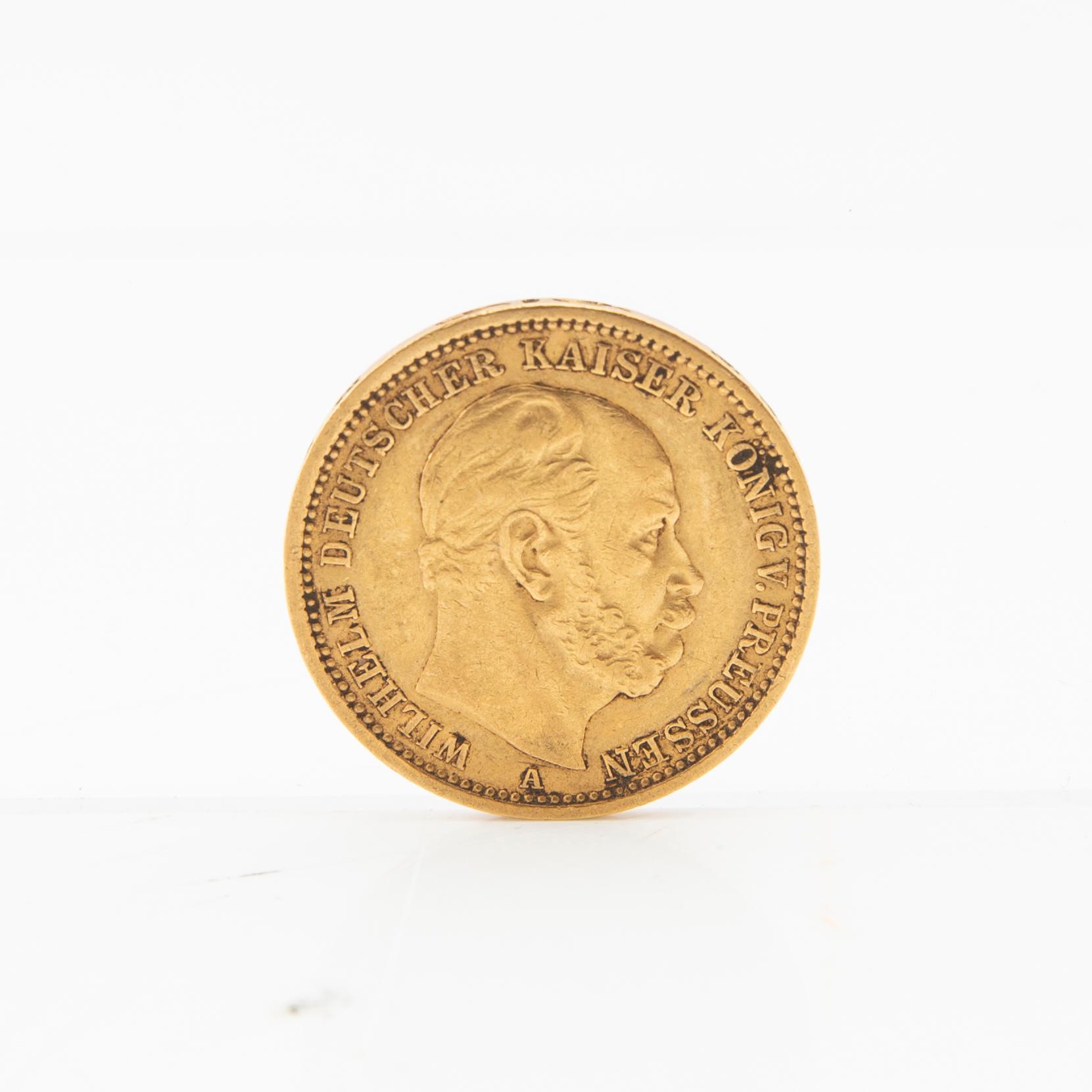 Gold coin 20 marks 1875 German Empire (Prussia) Wilhelm I.