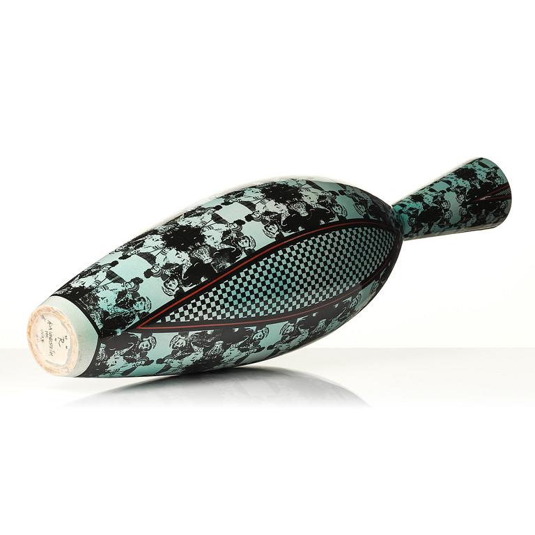 Åsa Lindström, a unique ceramic floor vase, Rörstrand, 1991.