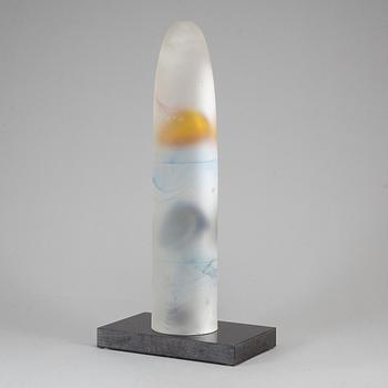 BERTIL VALLIEN, a unique Swedish artglass sculpture "Powerfigure", Kosta Boda,