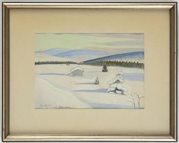 Einar Jolin, Winter landscape from Gausdal, Norway.