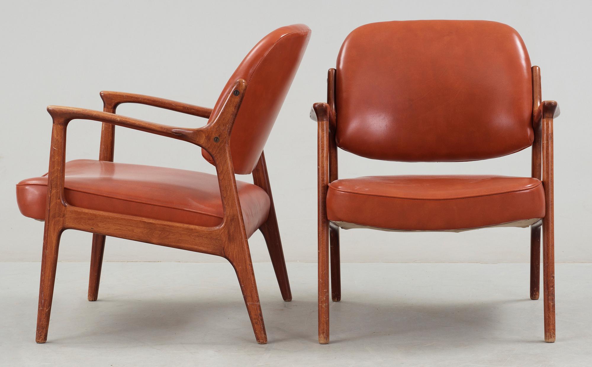 KARMSTOLAR, ett par, "Domus", Inge Andersson för Bröderna Andersson, 1960-tal.