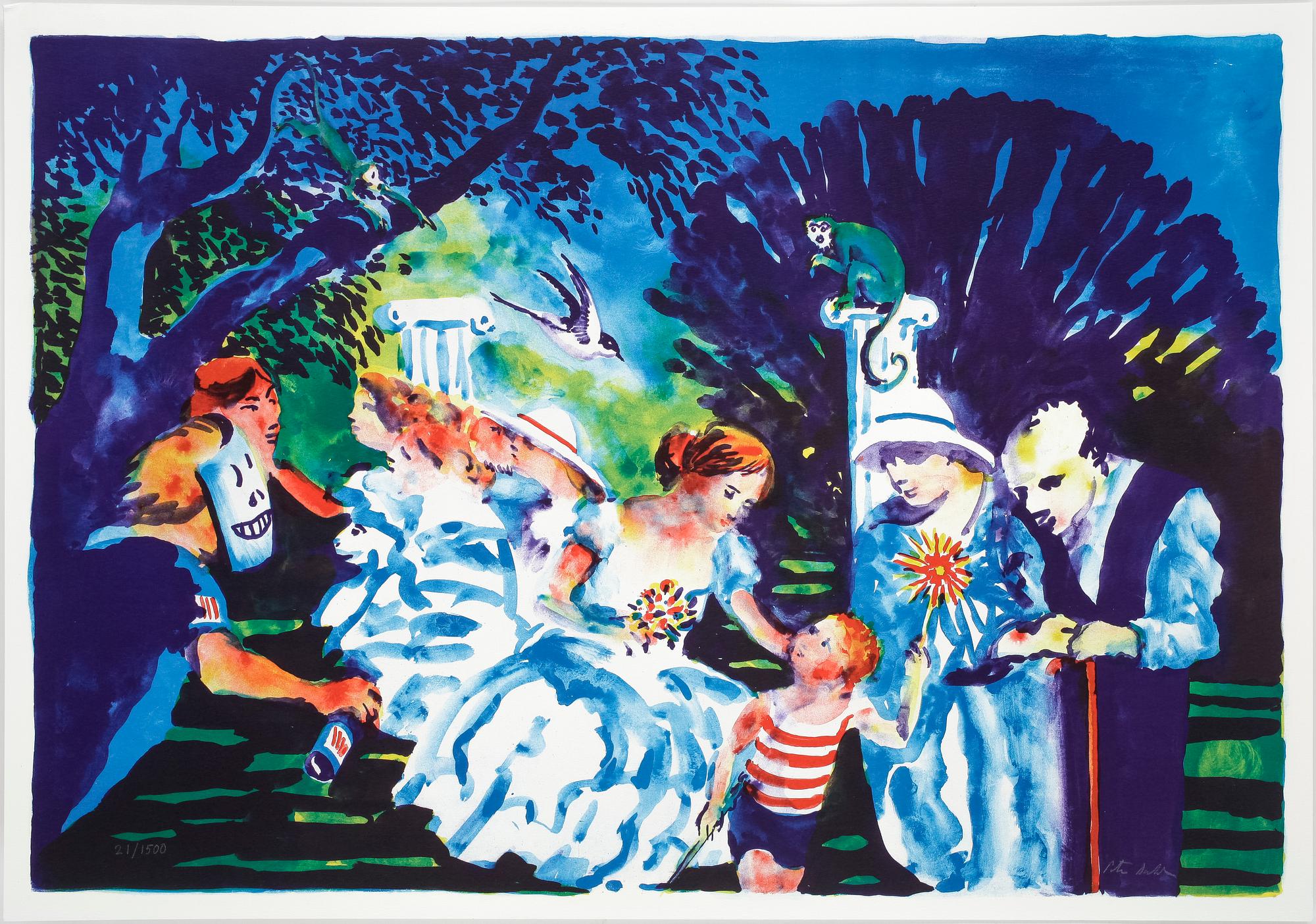 PETER DAHL, färglitografi, signerad och numrerad 21/1500.