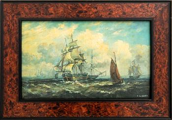 EW Cooke Fartyg till havs.