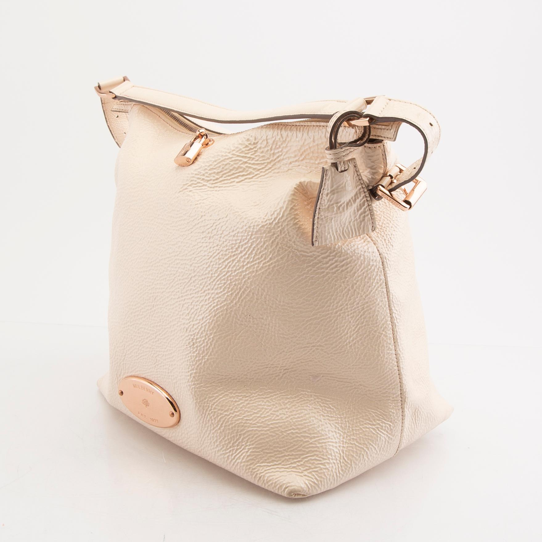 Mulberry Bella Hobo marshmallow white" handbag.