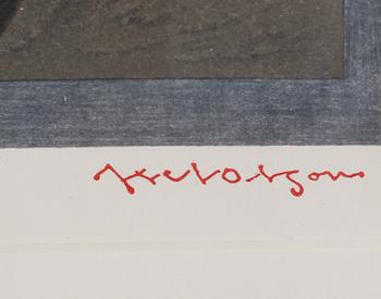 AXEL OLSON, färglitografi, stämpelsignerad och numrerad HC 39/40.