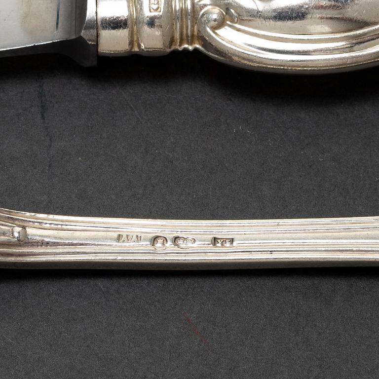 24 psc silver cutlery, 'Olga' 1870-1970s, Stockholm.