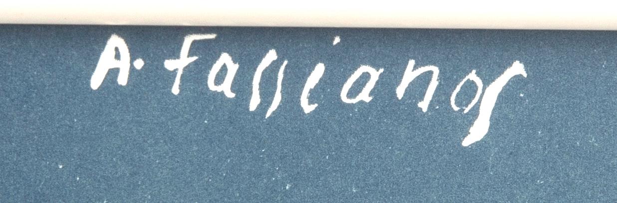 Alexandre Fassianos, blandteknik, Signerad.