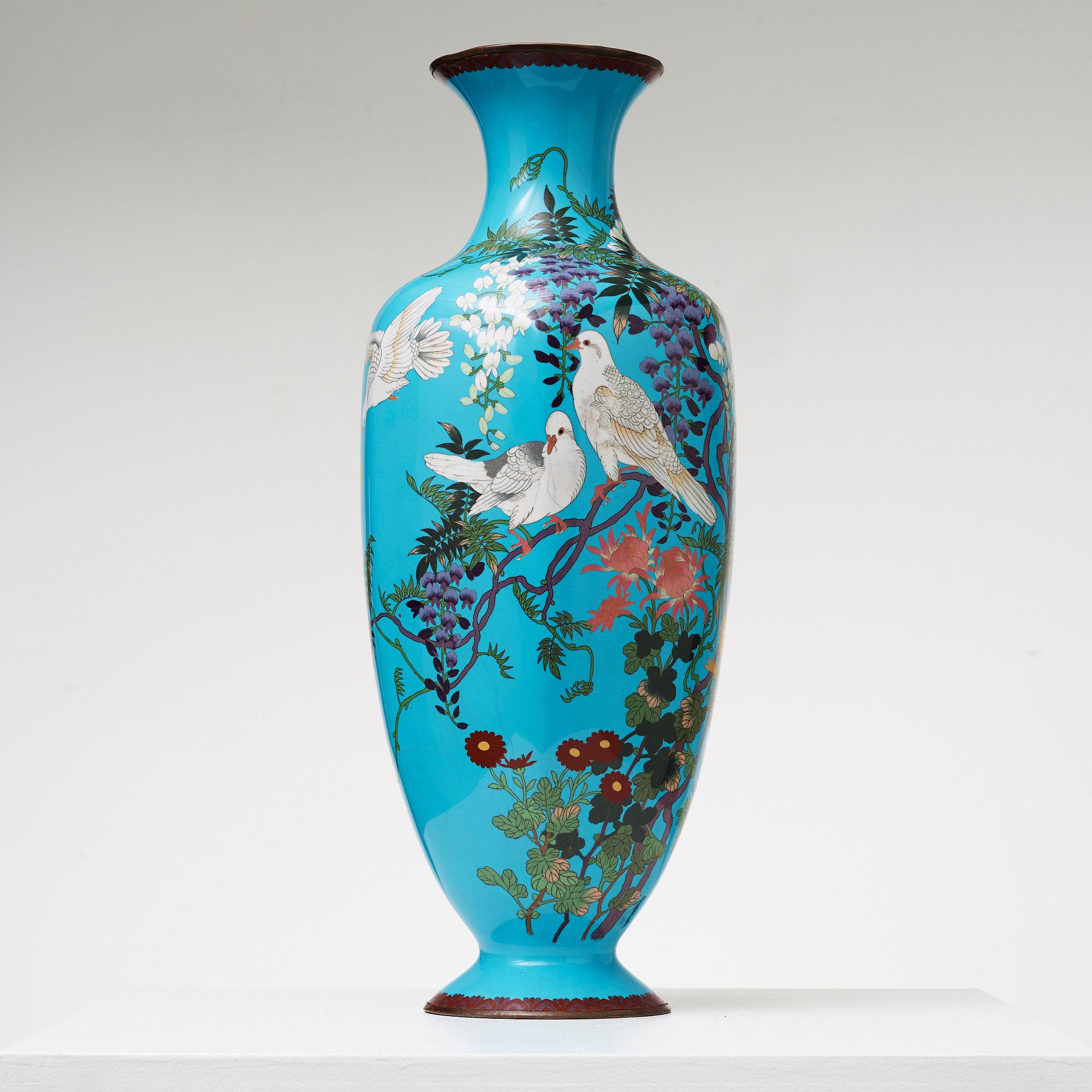 VAS, cloissonné, troligen Japan, 1800/1900-tal.