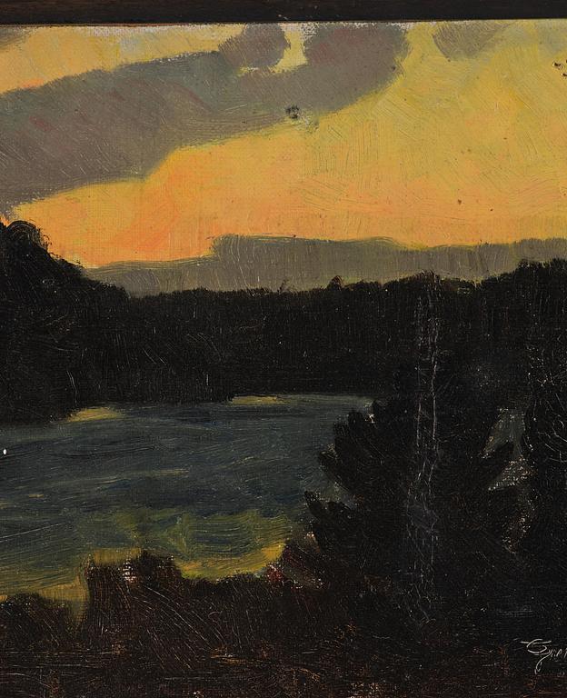 Gunnar Hallström, Twilight by the water.