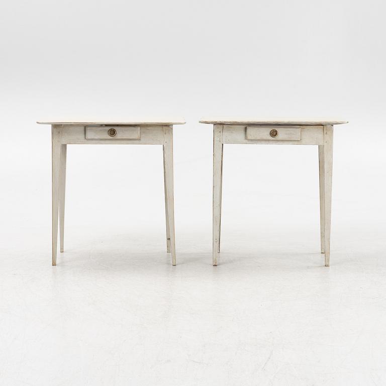 Two painted tables, 19th century.