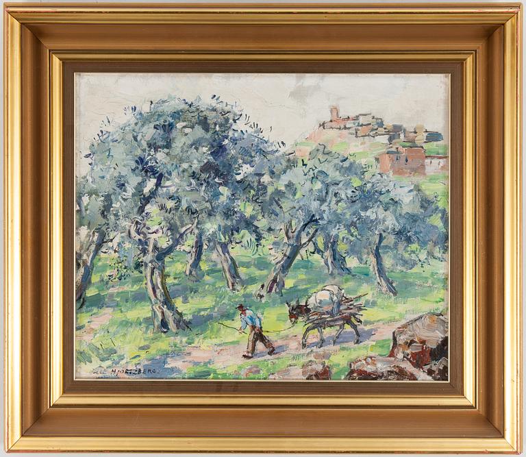 OLLE HJORTZBERG, oil on canvas, signed Olle Hjortzberg.