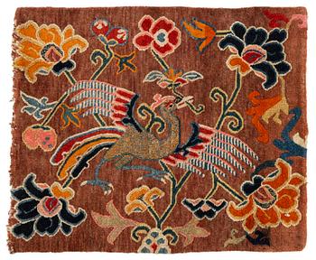 1212. An antique 'Khagangma' rug, Tibet, around 1900. c. 74x63 cm.