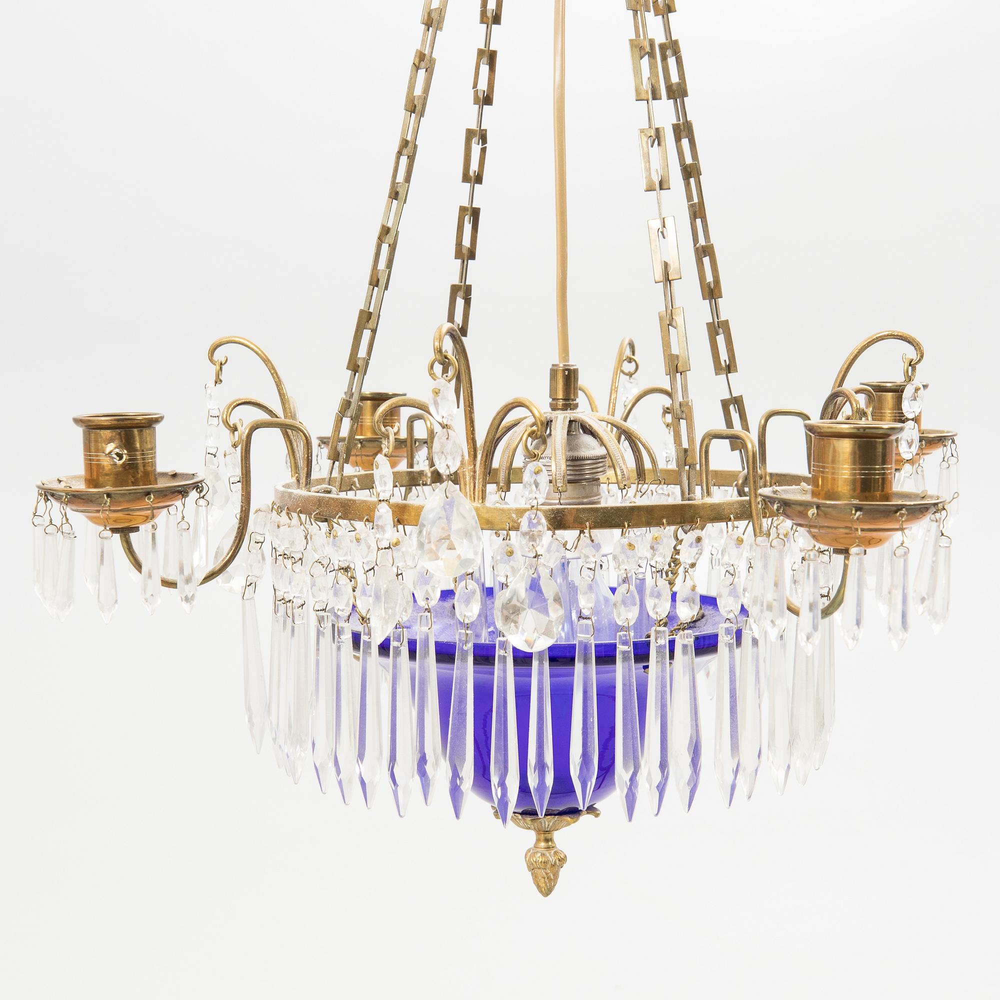 Chandelier, Gustavian style, 20th century.