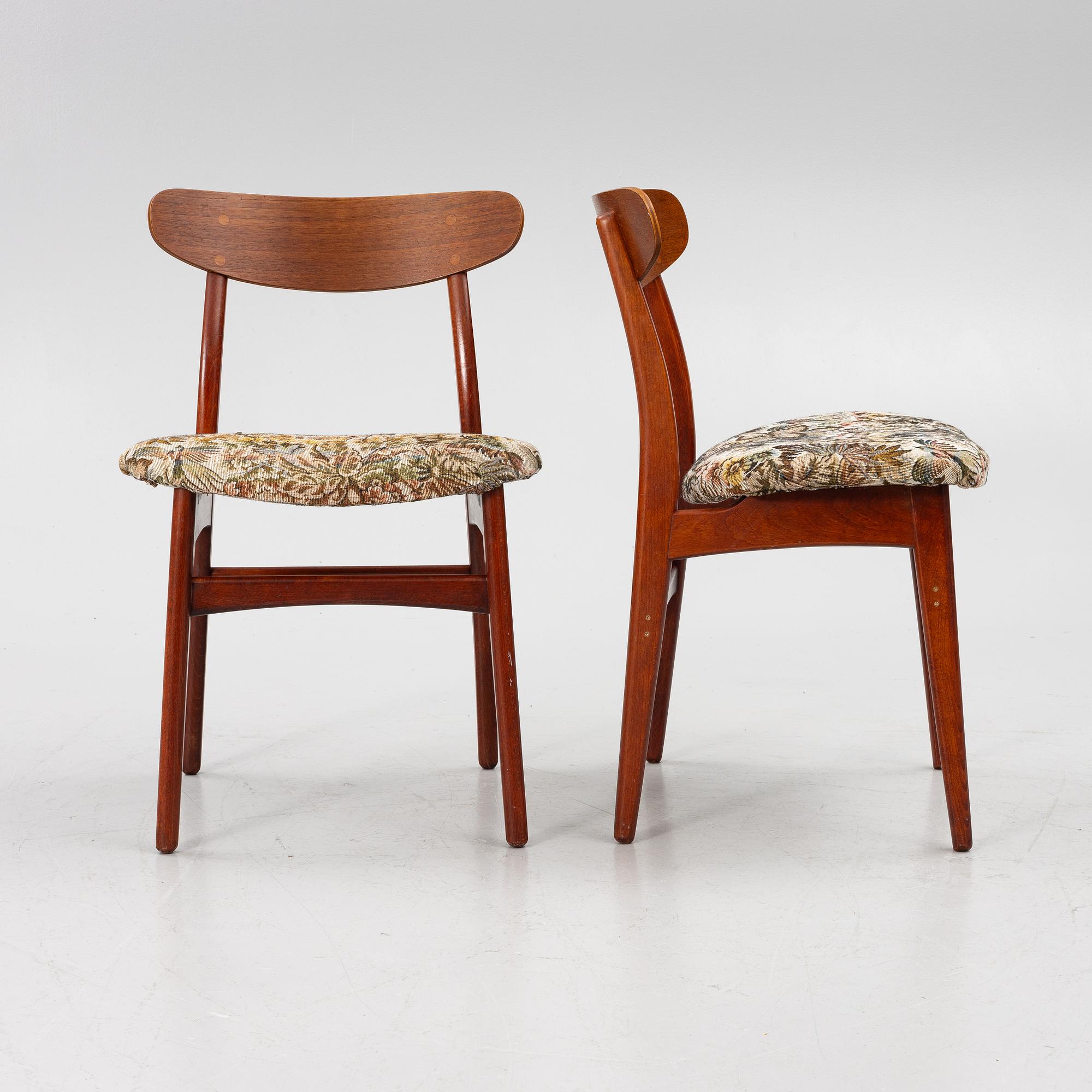 Chairs, 4 pcs, Farstrup, Denmark, 1960s.