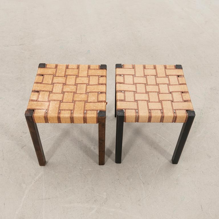 Axel Larsson, a pair of Swedish Modern stools from the 1930s/40s.