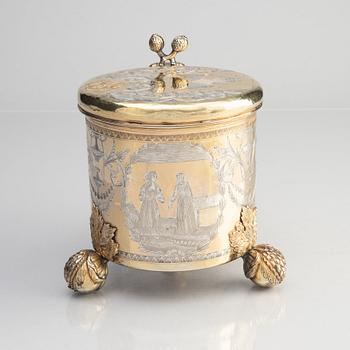 A Swedish  17th century parcel-gilt silver tankard, mark of Johan Ståhle, (Stockholm, active 1677-1687 (1694)).
