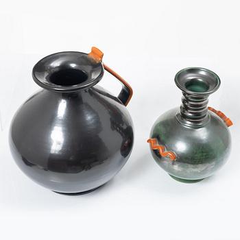 Four vases, Upsala Ekeby, 1930s.
