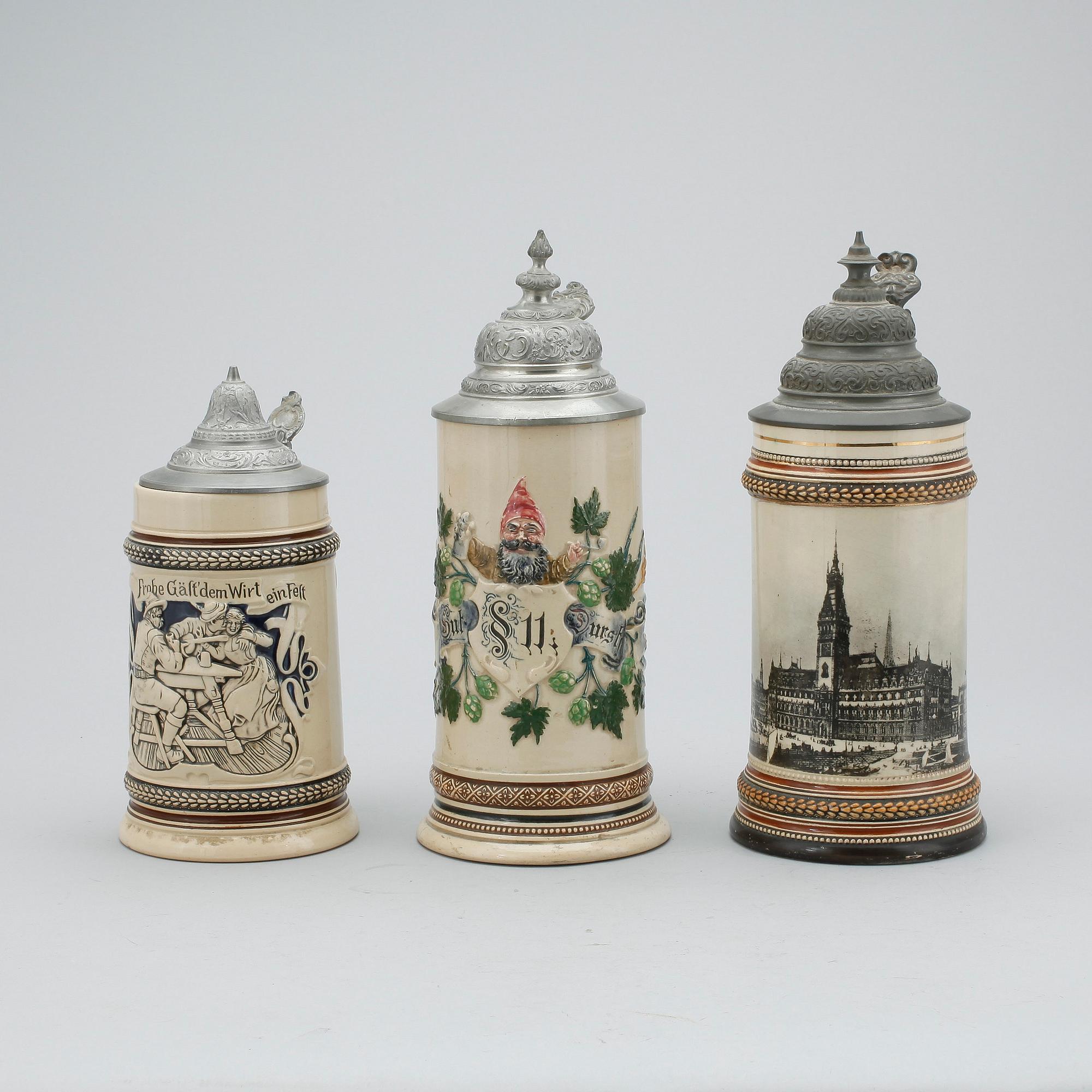 STOP, 6 st, keramik och glas, 1800/1900-tal.