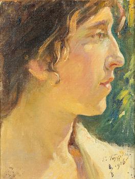 Erik Tryggelin, Portrait in profile.