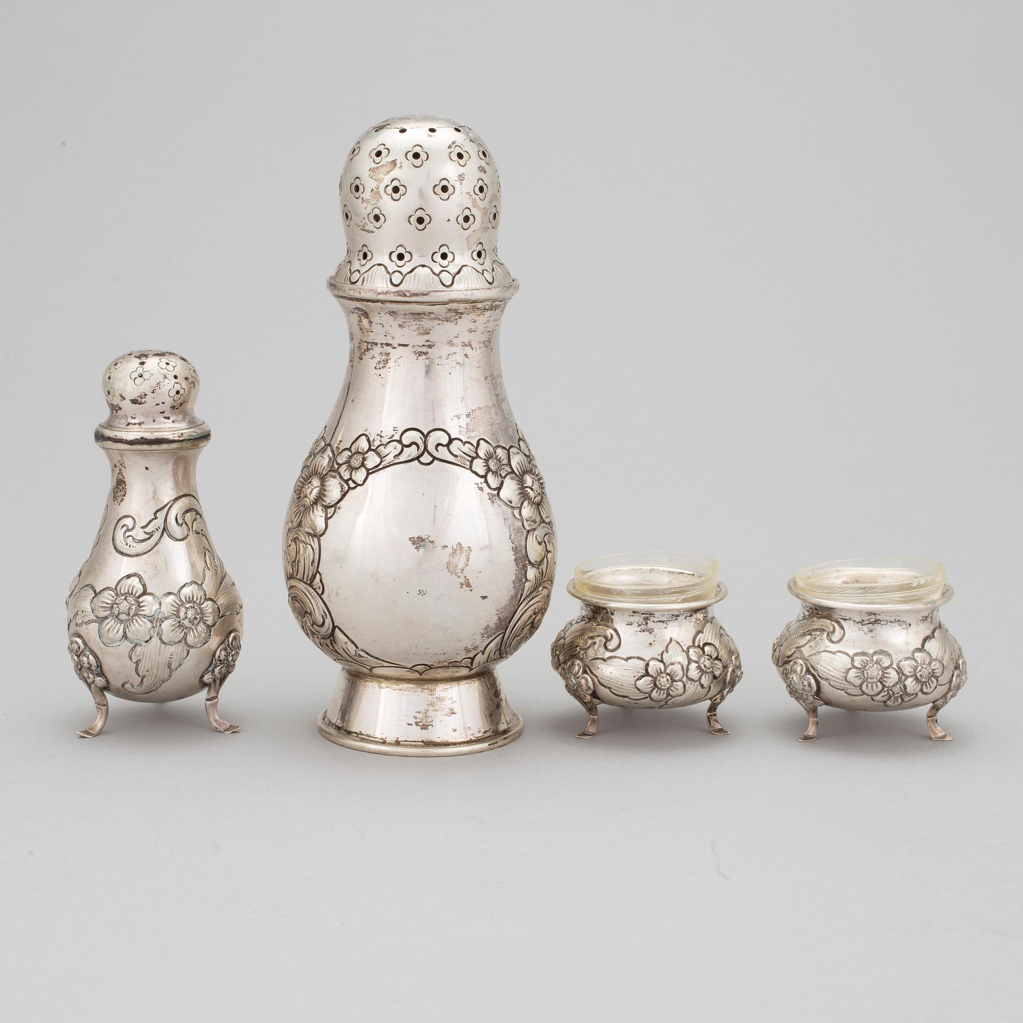 A 4 p, Silverware, including H Moller, Trondheim, Norway, 20th century.