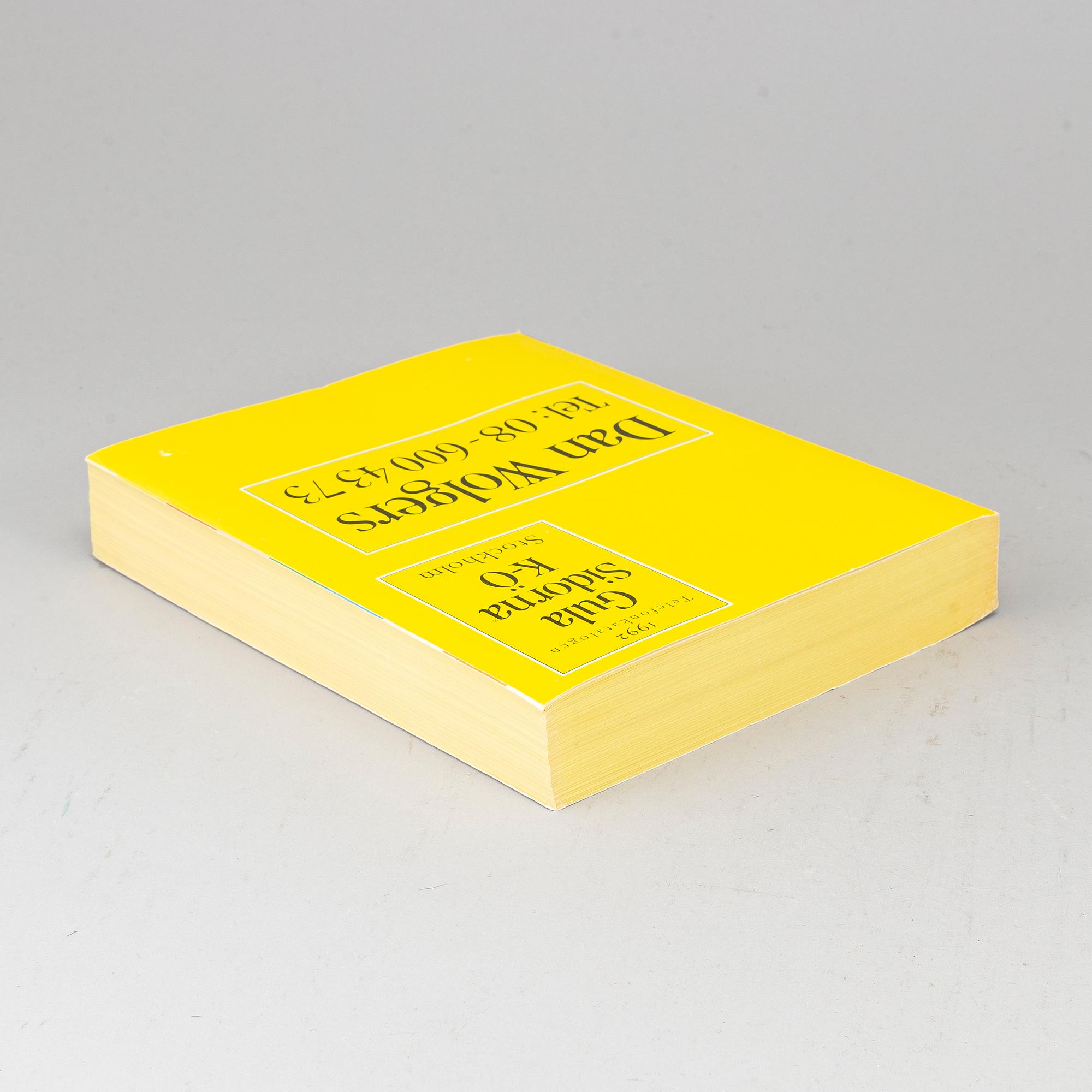 DAN WOLGERS, telephone directory, 1992.