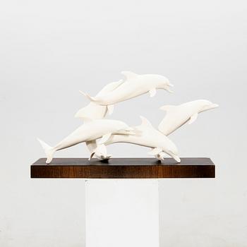 Günther Granget, Figurgrupp "Dolphins", Hutschenreuther, Tyskland,