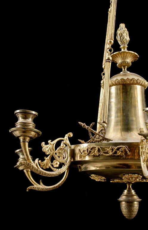 TAKAMPEL, mässing, empire, 1800-talets första hälft.