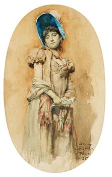 22. Jenny Nyström, "Kvinna i bahytt" (Woman in bonnet).
