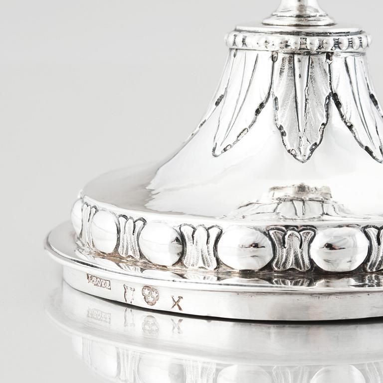 Lars Boye, sockerskål med lock, silver, Stockholm 1780. Gustaviansk.