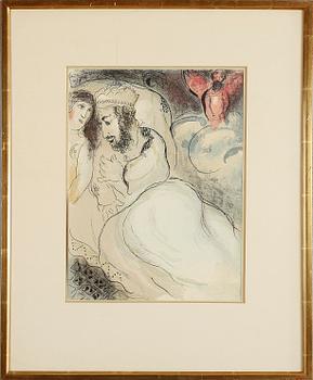MARC CHAGALL, färglitografi, osignerad, 1960.