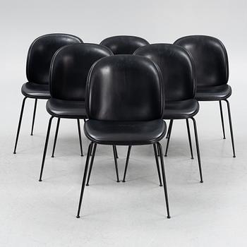 Gamfratesi, stolar 6 st, "Beetle dining chair", Gubi, formgiven 2013.