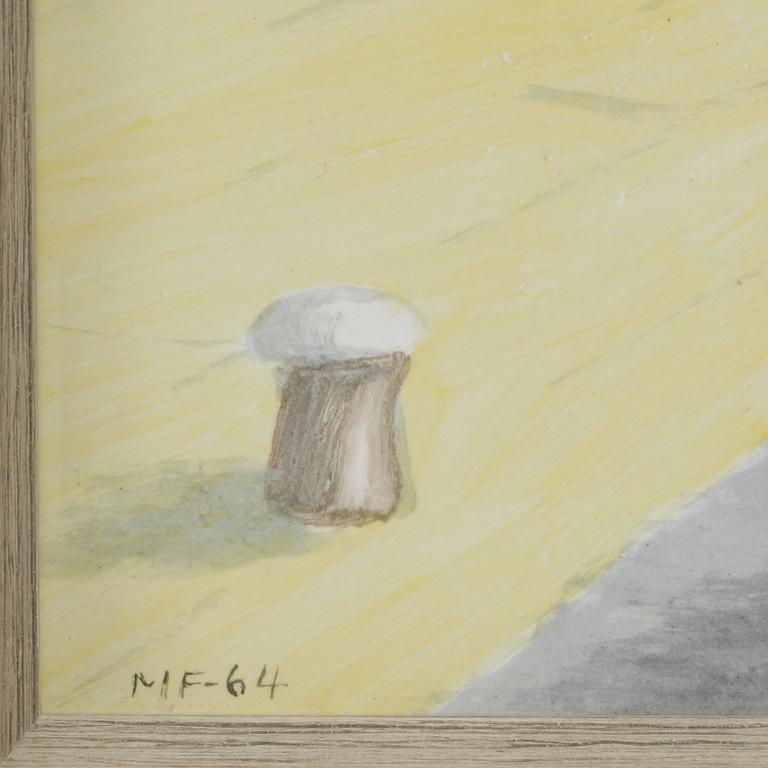MOLLIE FAUSTMAN, olja på stengods, monogramsignerad och daterad- 64.
