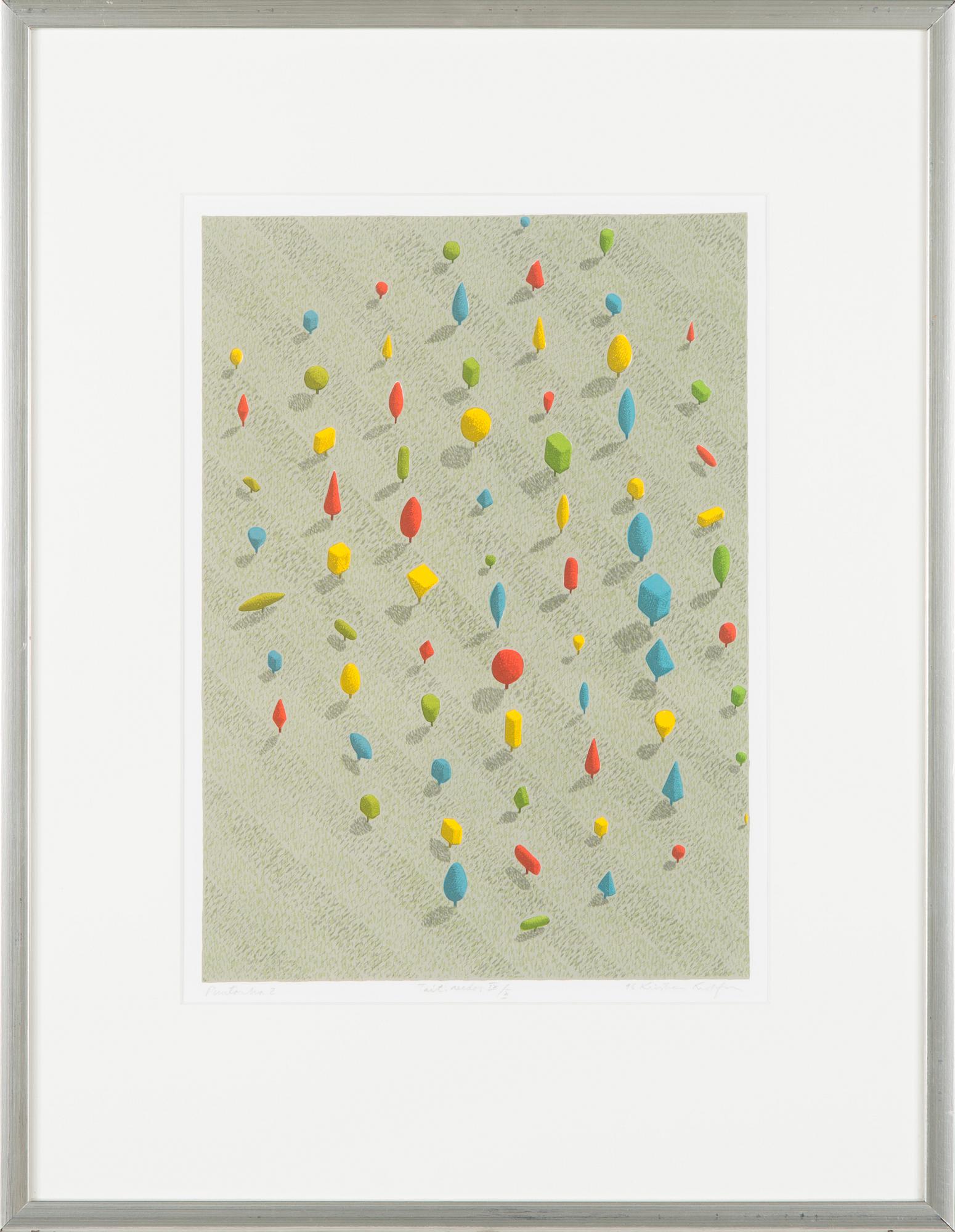 Kristian Krokfors, litografi, signerad och daterad-96. Märkt Tait.vedos IX/X.