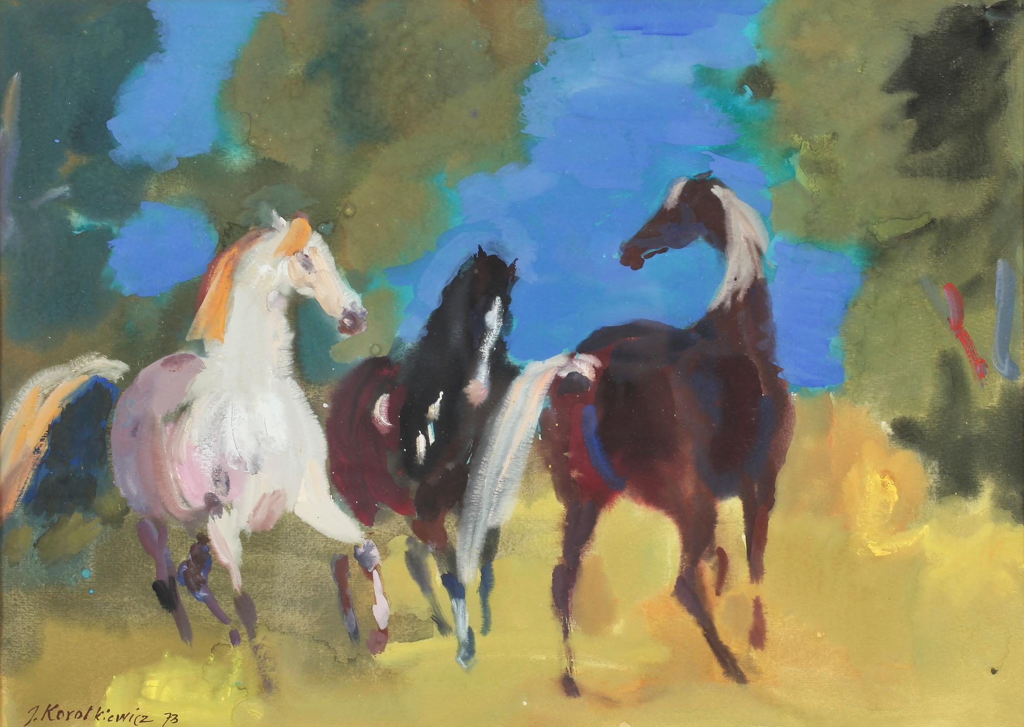 JOZEF KOROLKIEWICZ, gouache, sign o dat -73.