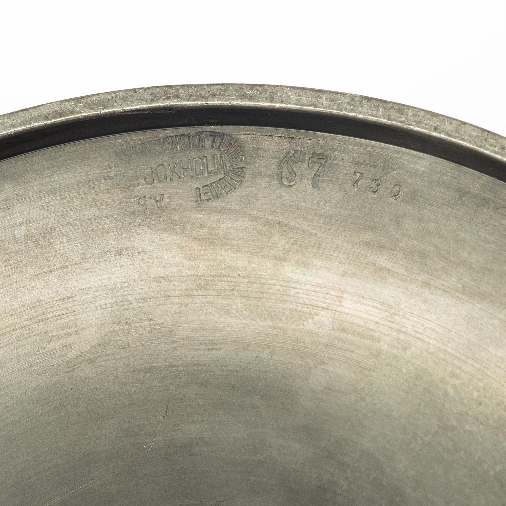 Ferdinand Boberg, candelabras, a pair, Old Santesson's Tin Foundry Stockholm.