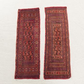 Rugs 2 pcs Torba Turkmen antique approx. 35x102 cm.