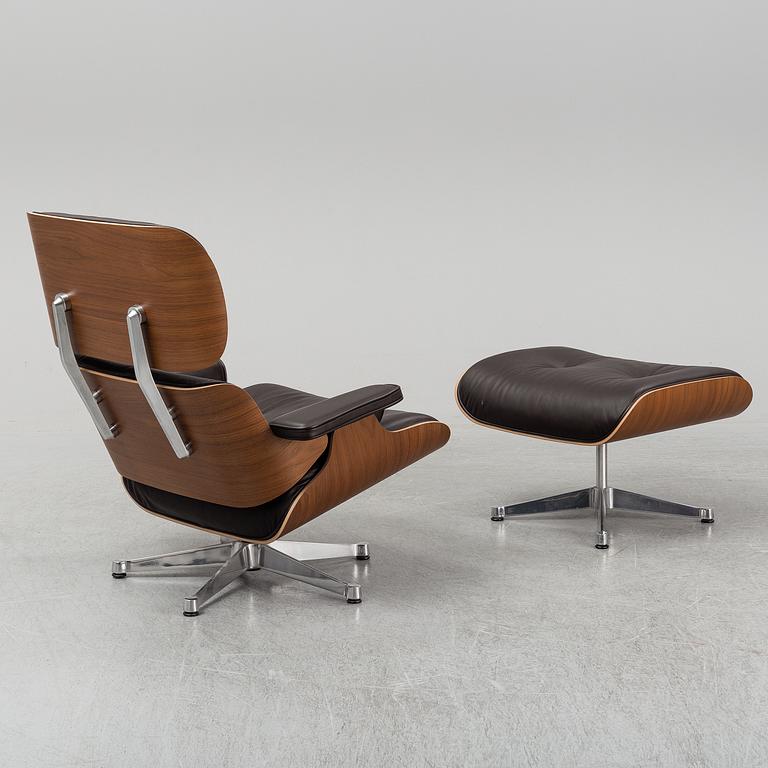 CHARLES & RAY EAMES, a Lounge Chair and Ottoman, Vitra, 2010's.