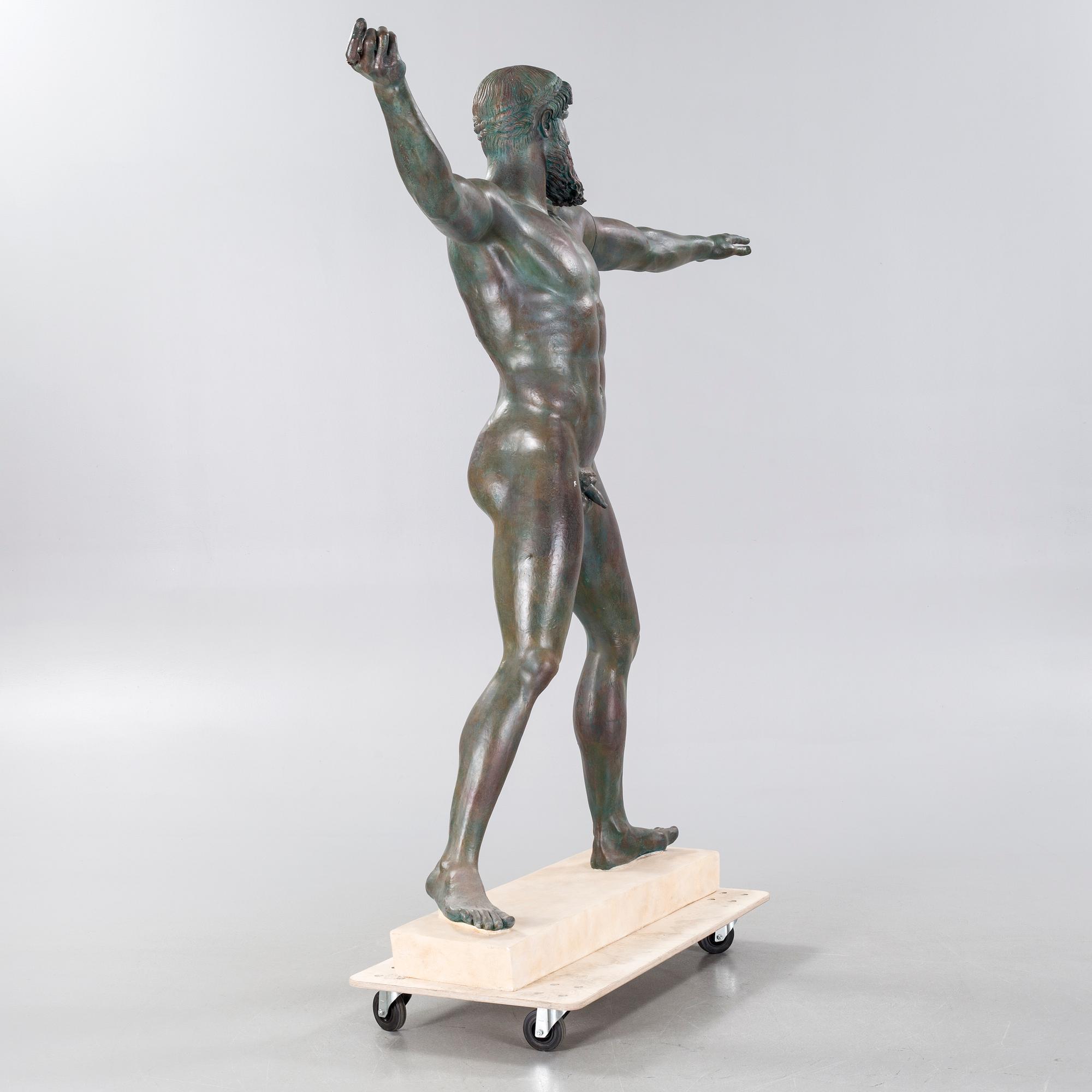 A plaster sculpture, Poseidon of Artemisium or Zeus of Artemisium, second half of the 20th century.