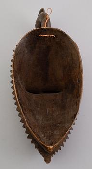 MASK, snidat trä, möjligen Senufo, Mali, Afrika.