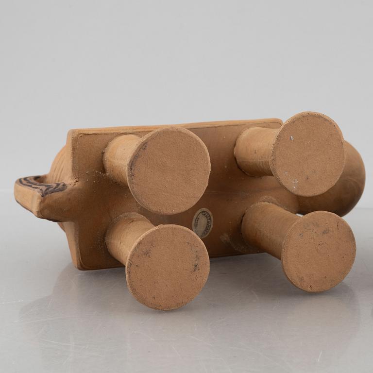 Lisa Larson, two stoneware figurines, 'Buffel' and 'Kamel' from the 'Jura' series, Gustavsberg.