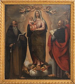 Francisco Zurbarán, his follower, "The Coronation of the Virgin".