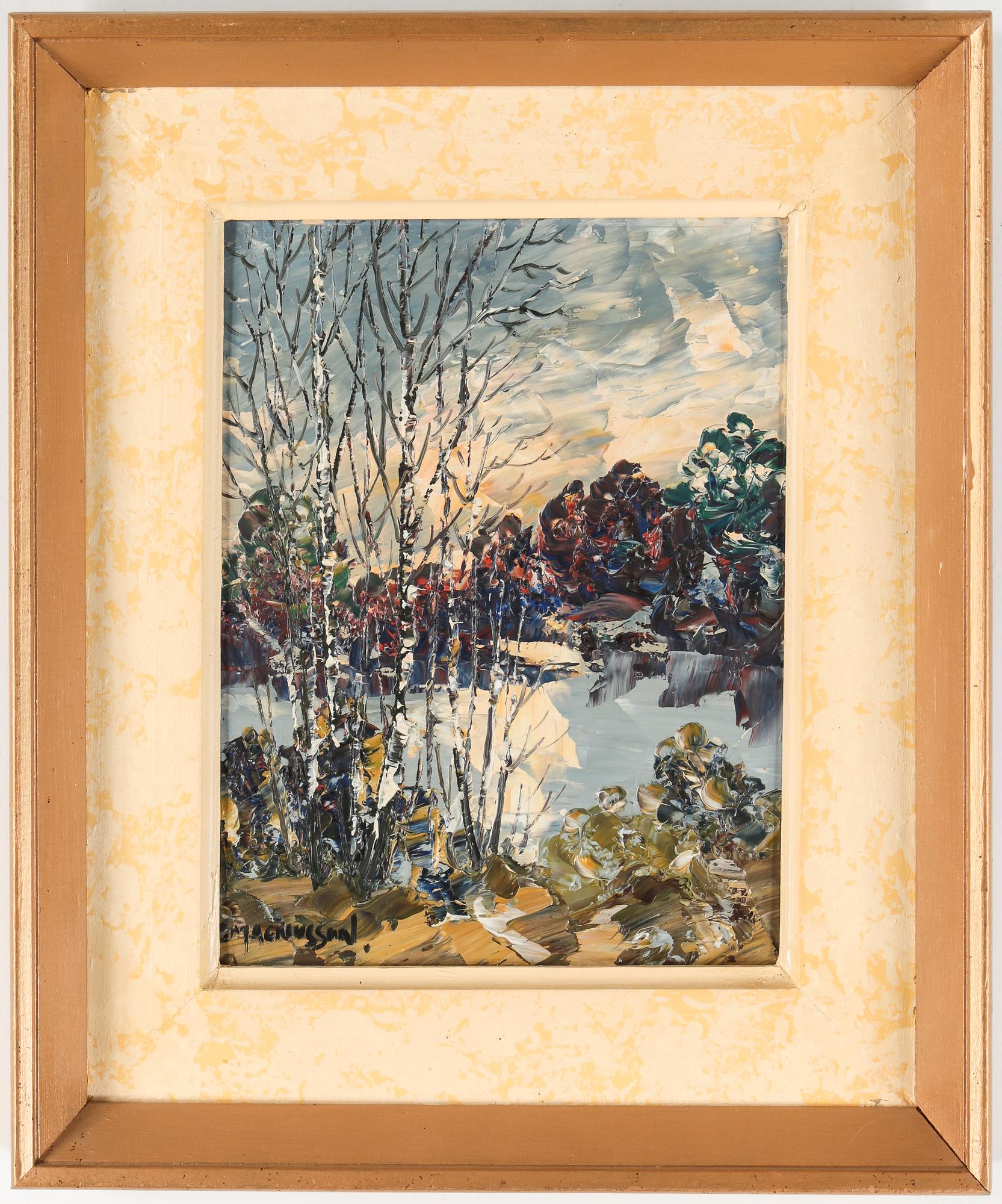 GUSTAF MAGNUSSON, olja på pannå,  signerad.